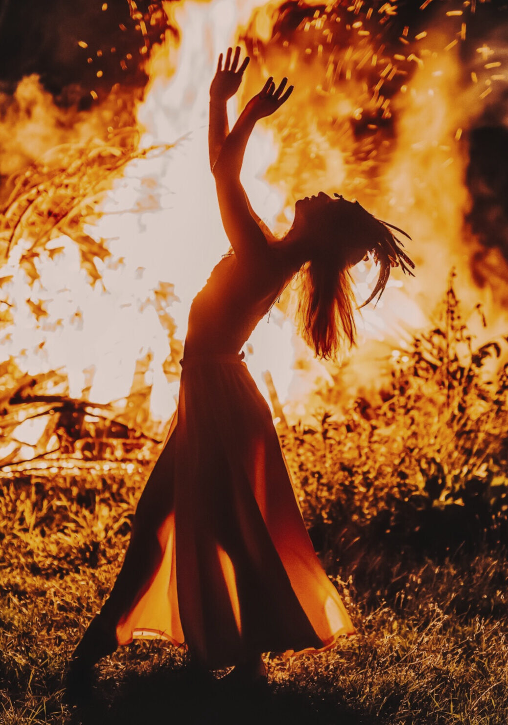 Dancing Woman Fire - Edited